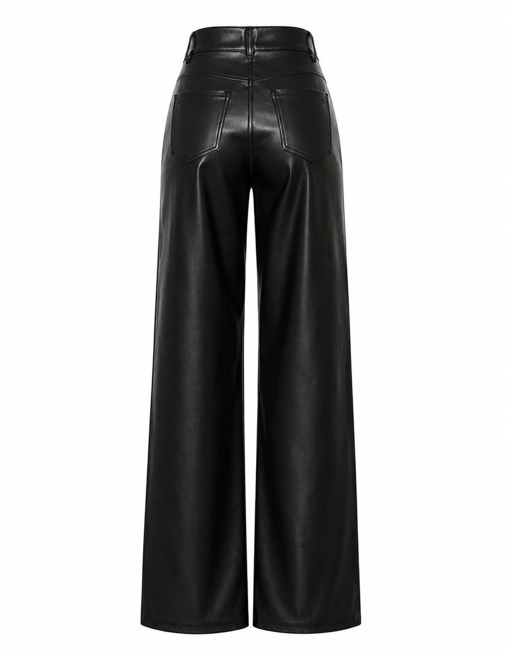 BLACKOUT WIDE LEG LEATHER PANTS