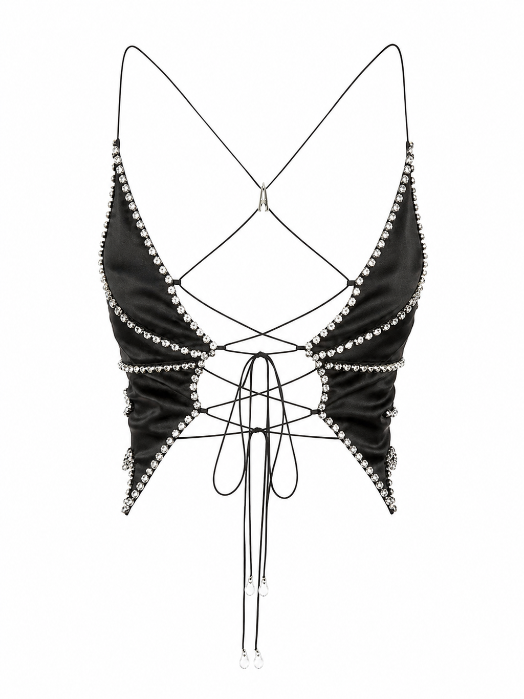 RHINESTONE BUTTERFLY CORSET TOP