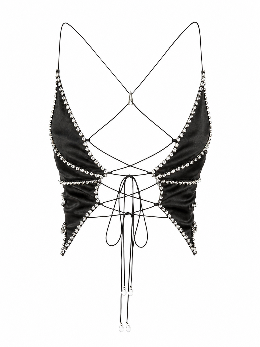 RHINESTONE BUTTERFLY CORSET TOP