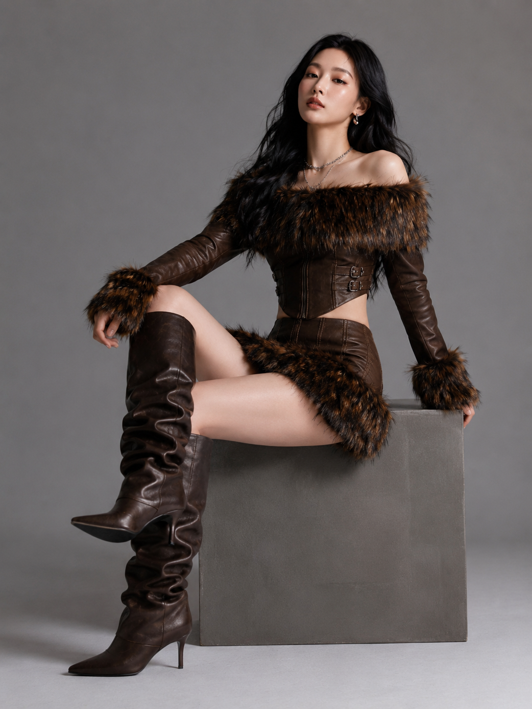 MOCHA SLAYER KNEE BOOTS