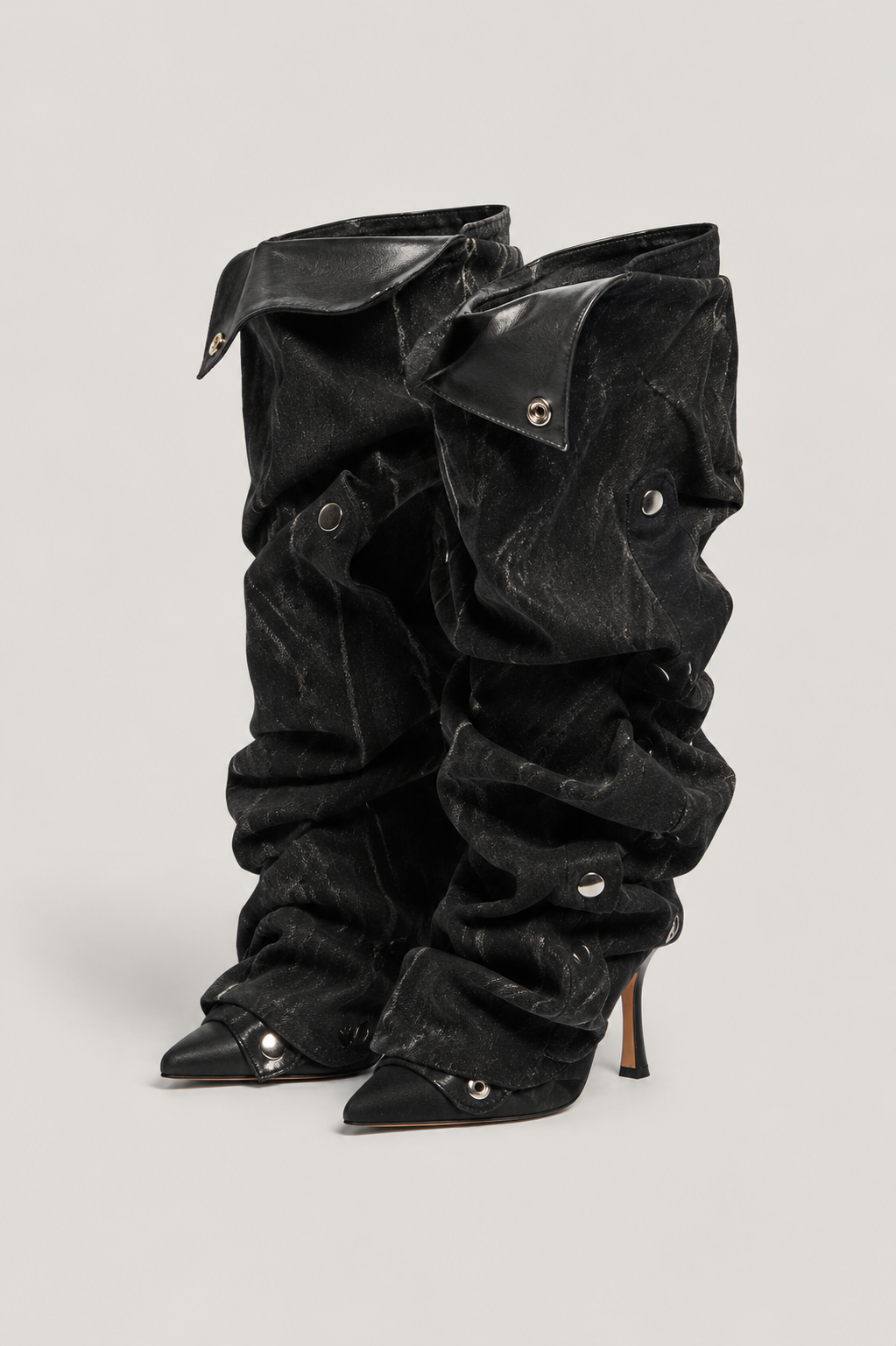 VOID PLATFORM DENIM BOOTS