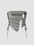 METALLIC BANDEAU TOP
