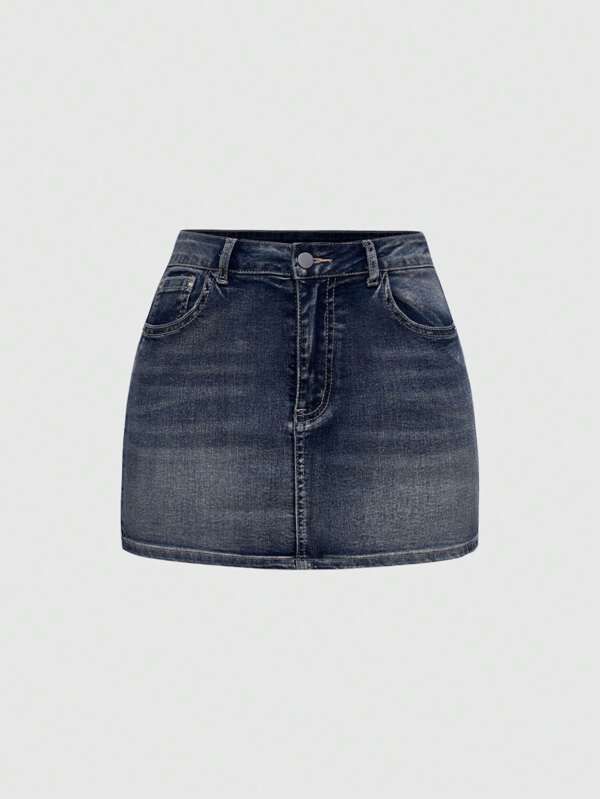 DOWNTOWN DENIM MINI SKIRT