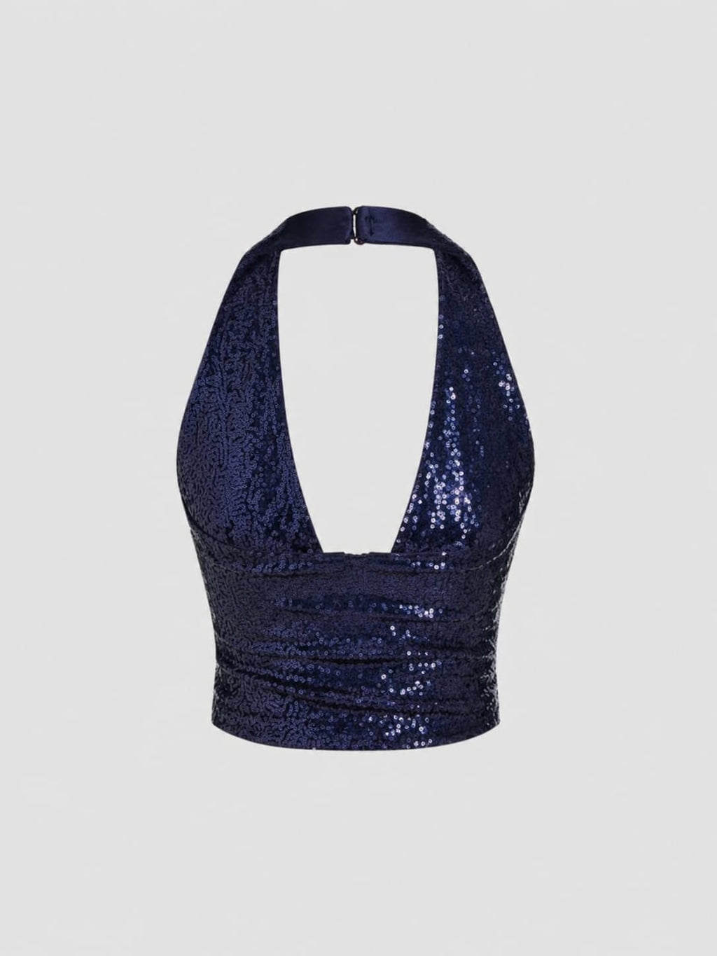 MIDNIGHT SEQUIN HALTER