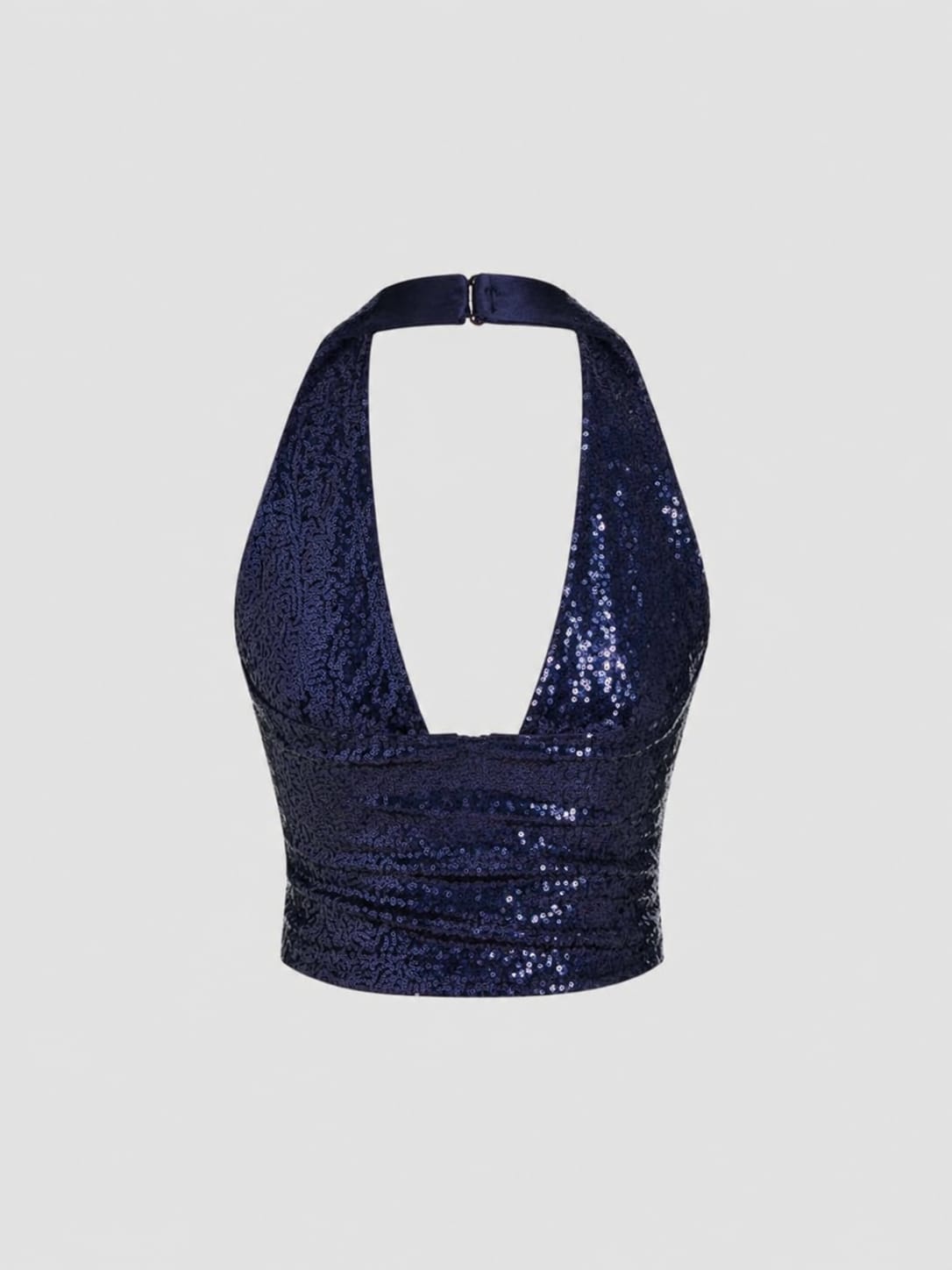 MIDNIGHT SEQUIN HALTER