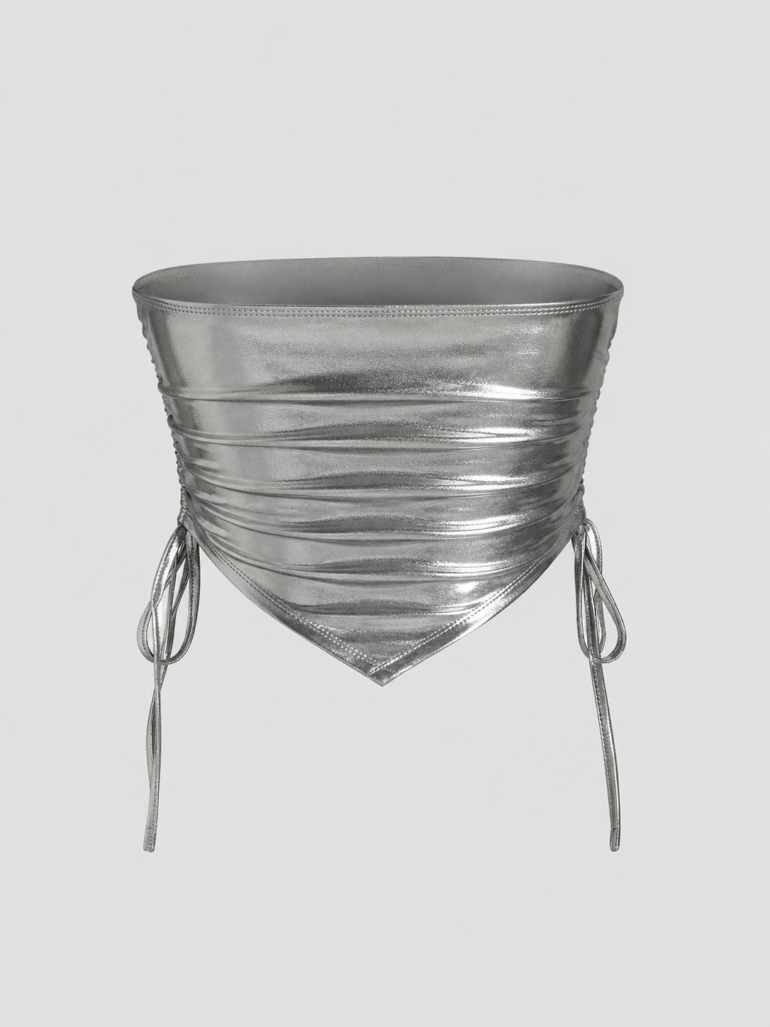 METALLIC BANDEAU TOP