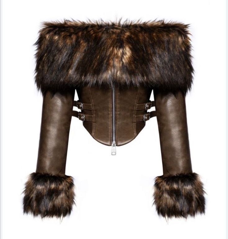 WILD LUXE FUR TRIM CORSET
