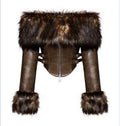 WILD LUXE FUR TRIM CORSET