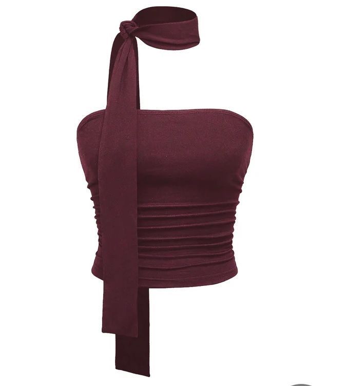 DARK CHERRY DRAPE TOP