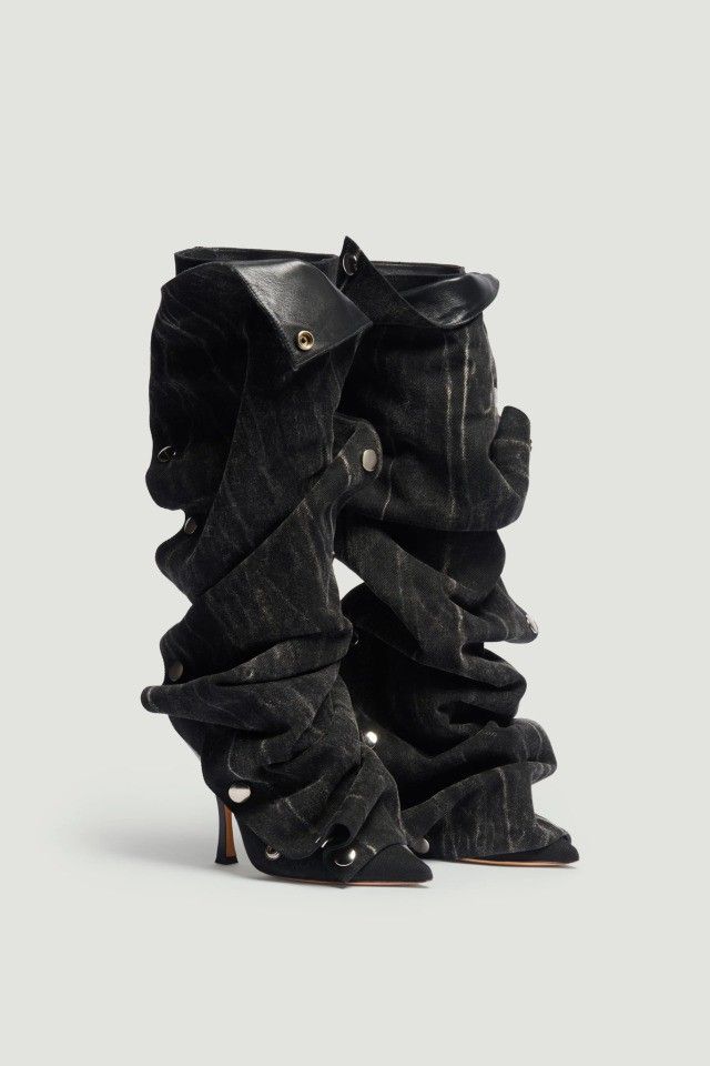 VOID PLATFORM DENIM BOOTS